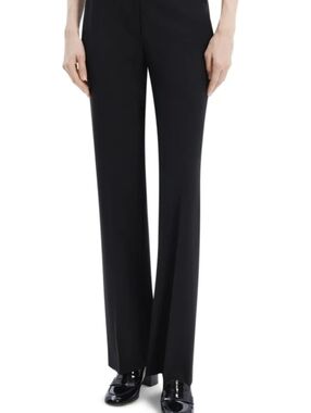 Theory Black Straight-Leg Dress Pants Mid Rise. EMERY STYLE